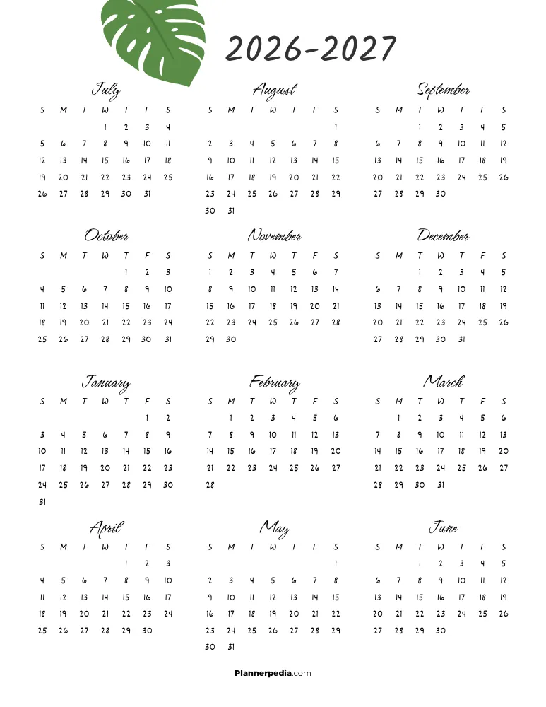 2026 2027 Year Calendar